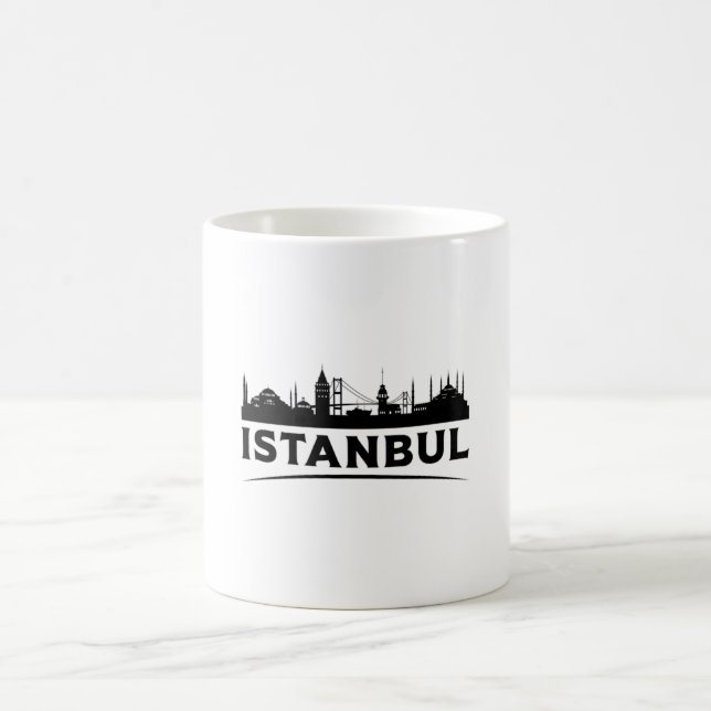 Istanbul Turkey City Cityscape Skyline Gift Idea Kaffemugg (Center)