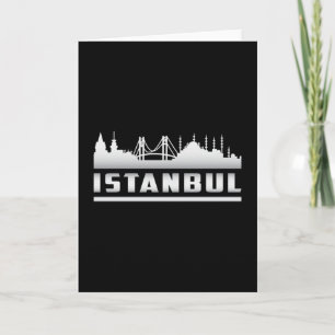 Istanbul Turkey City Skyline Cityscape Funny Gift Kort