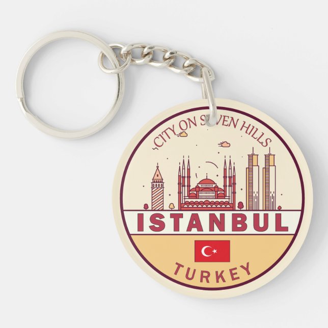 Istanbul Turkey City Skyline Emblem (Framsidan)