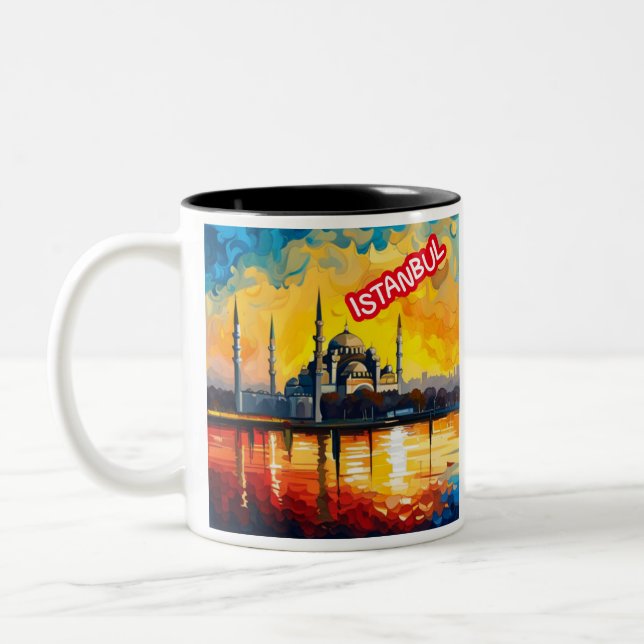 Istanbul Turkey Souvenir Två-Tonad Mugg (Vänster)