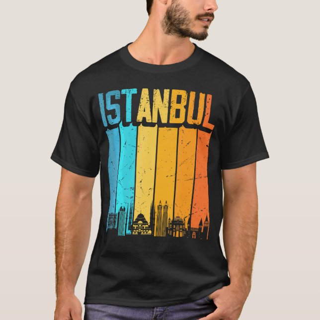 Istanbul Turkey Sunset Skyline Istanbul T Shirt (Framsida)