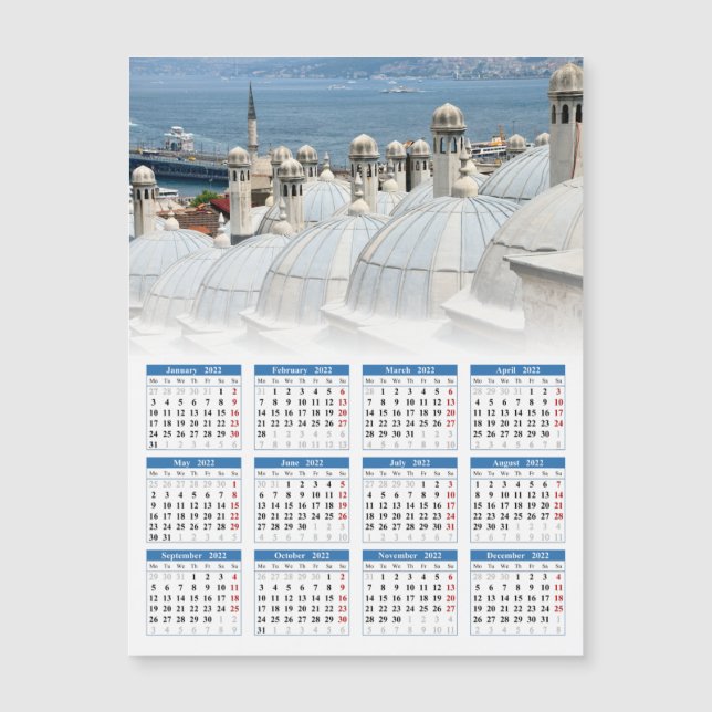 Istanbul, Turkiet 2022-kalender (Framsida)