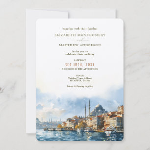 Istanbul Turkiet Destination Wedding Inbjudningar