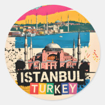 Istanbul Turkiet Hagia Sofia Retro Popkonst Resa