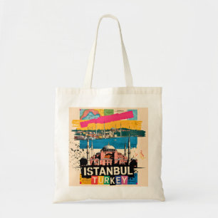 Istanbul Turkiet Hagia Sofia Retro Popkonst Resa Tygkasse