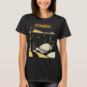 Istanbul Turkiet Moské Retro Resa T-Shirt