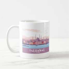 Istanbul Turkiet Pastel Travel Design Kaffemugg