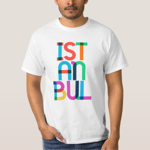 Istanbul Turkiet Pop Art Brev T Shirt