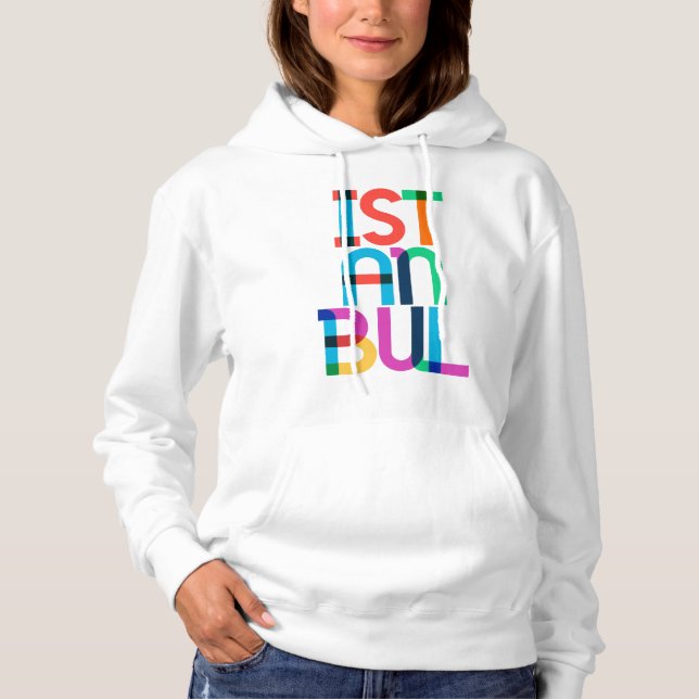 Istanbul Turkiet Pop Art Brev T Shirt (Framsida)