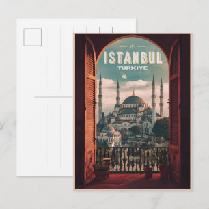Istanbul turkiet resa vintage souvenirer presenter vykort