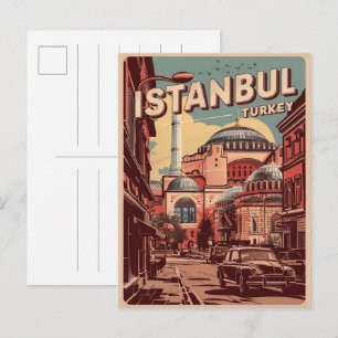 Istanbul turkiet resa vintage souvenirer presenter vykort