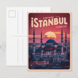 Istanbul turkiet resa vintage souvenirer presenter vykort