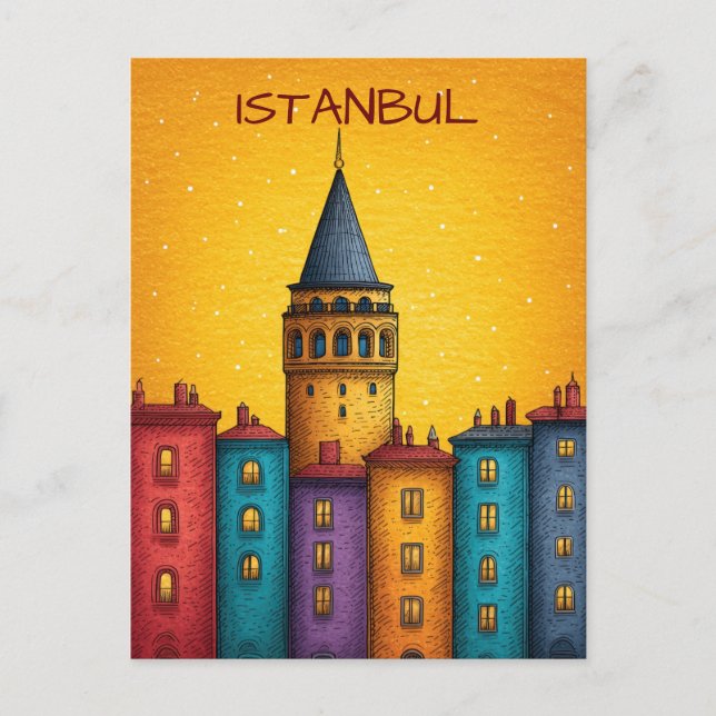 Istanbul Turkiet Resa Vykort (Framsida)