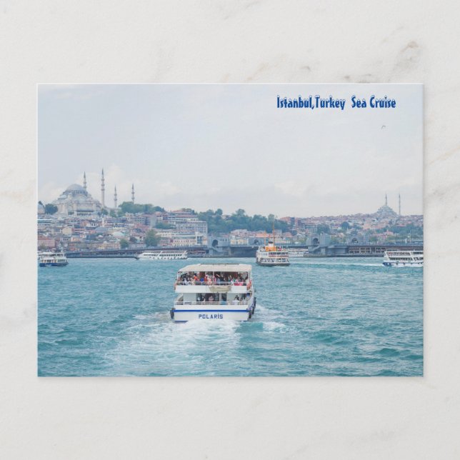 Istanbul Turkiet, Sea Cruise Vykort (Framsida)