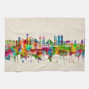 Istanbul Turkiet Skyline Kökshandduk