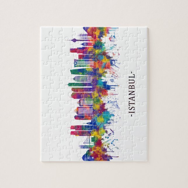 Istanbul Turkiet Skyline Pussel (Vertikal)