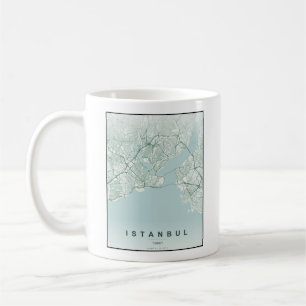Istanbul Turkiet Stadskarta Minimalistisk Design K Kaffemugg