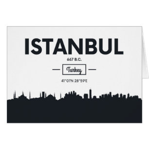 Istanbul Turkiet stadskoordinater Hälsningskort