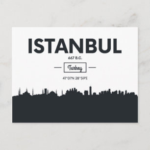 Istanbul, Turkiet Stadskoordinater Vykort