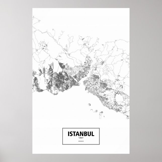 Istanbul, Turkiet (svart på vitt) Poster (Framsidan)