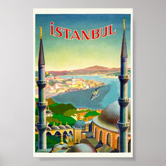 Istanbul Turkiet Vintage affisch 1939 (Framsidan)