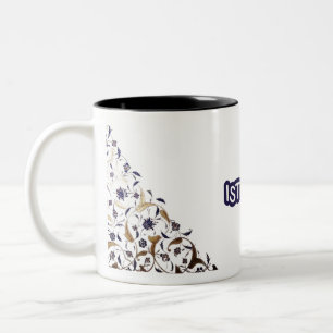 Istanbul Turkiye Blue och Golden Souvenir Två-Tonad Mugg
