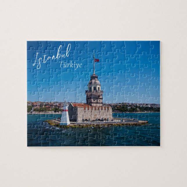 Istanbul, Turkiye Maiden's Torn Jigszawa Puzzle Pussel (Horisontell)