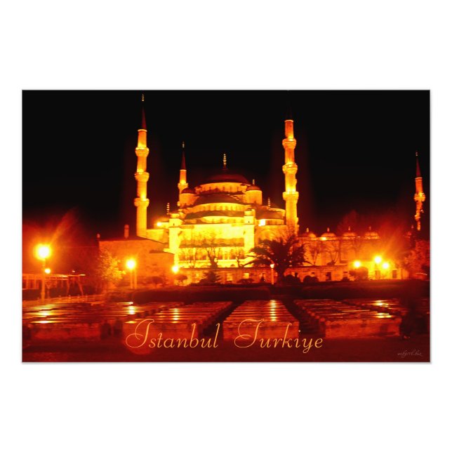 Istanbul Turkiye Mosque Photographic Print Fototryck (Framsidan)