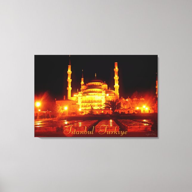 Istanbul Turkiye Mosque Photography Canvastryck (Framsida)