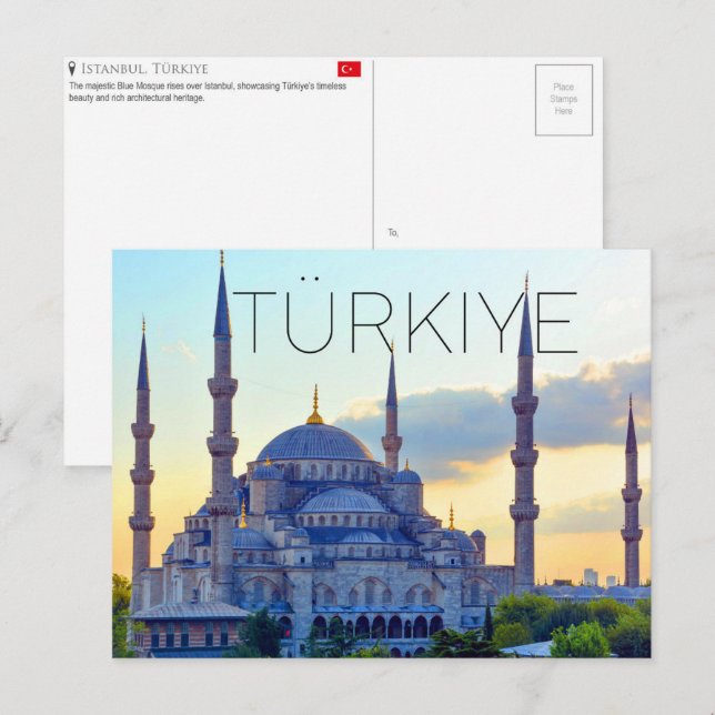 Istanbul, Türkiye Resebrevkort Vykort (Fram/baksida)