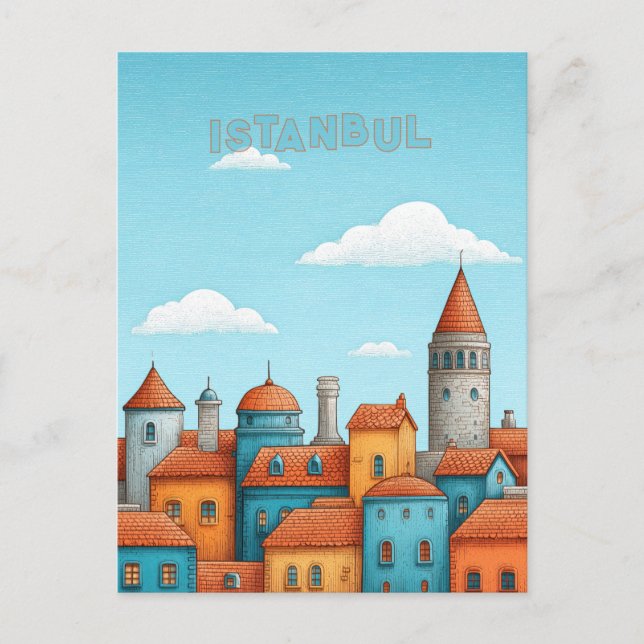 Istanbul Turkiye Travel Vykort (Framsida)