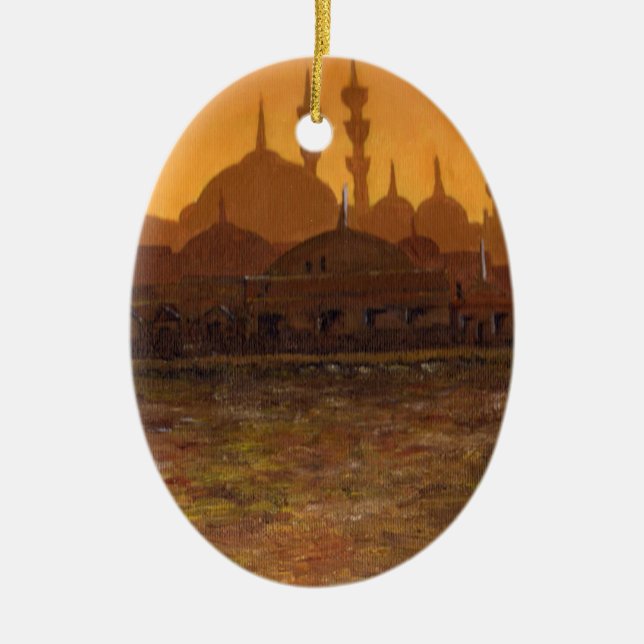 İstanbul Türkiye/Turkiet Julgransprydnad Keramik (Framsidan)