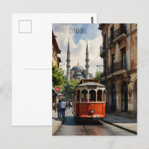 Istanbul vattenfärgsdel vykort