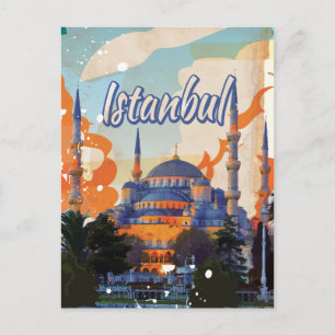 Istanbul Vintage resor Poster Vykort