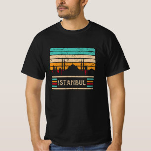 Istanbul Vintage Skyline Sultan Mosque Turkiet T Shirt