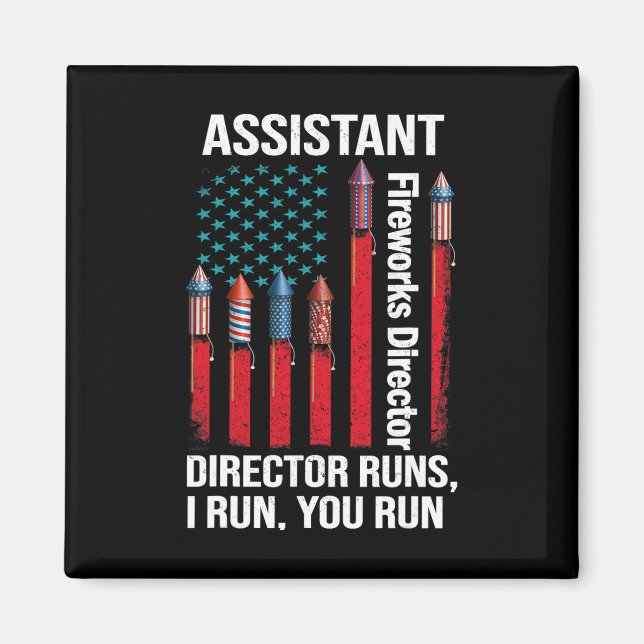 Istant Fireworks Director Usa Independence day Jul Magnet (Framsidan)
