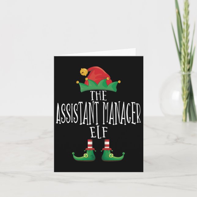 Istant Manager Elf Tröja Familj Matchande Grupp Ju Kort (Framsida)