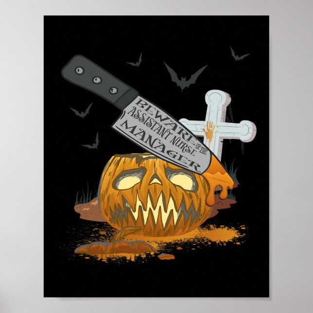 Istant Nurse Manager Funny Halloween Party Poster (Framsidan)