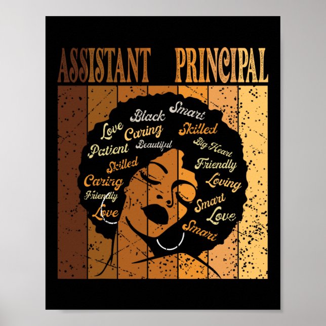 Istant Principal Afro African Women Black History Poster (Framsidan)