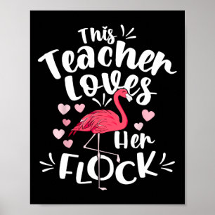 Istant Principal Kärlek Hennes Flock Flamingo Teac Poster
