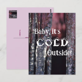 Istappssoluppgång - Baby, det är kallt därute! Vykort