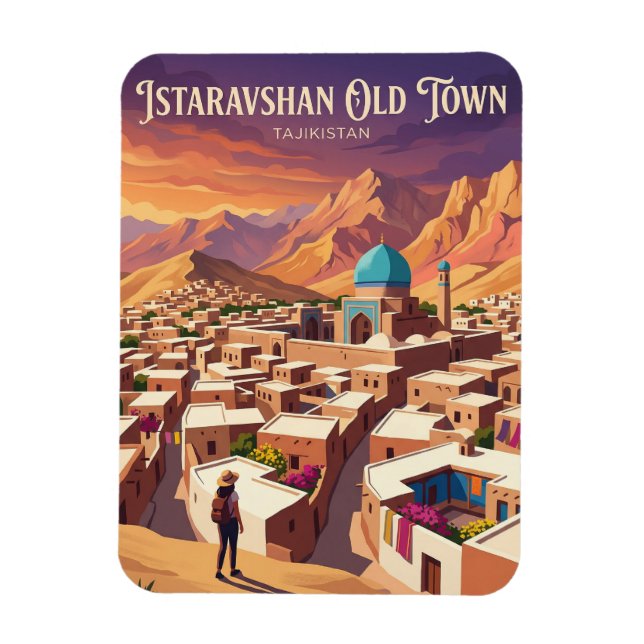 Istaravshan Gamla Stan Tadzjikistan Magnet (Vertikal)