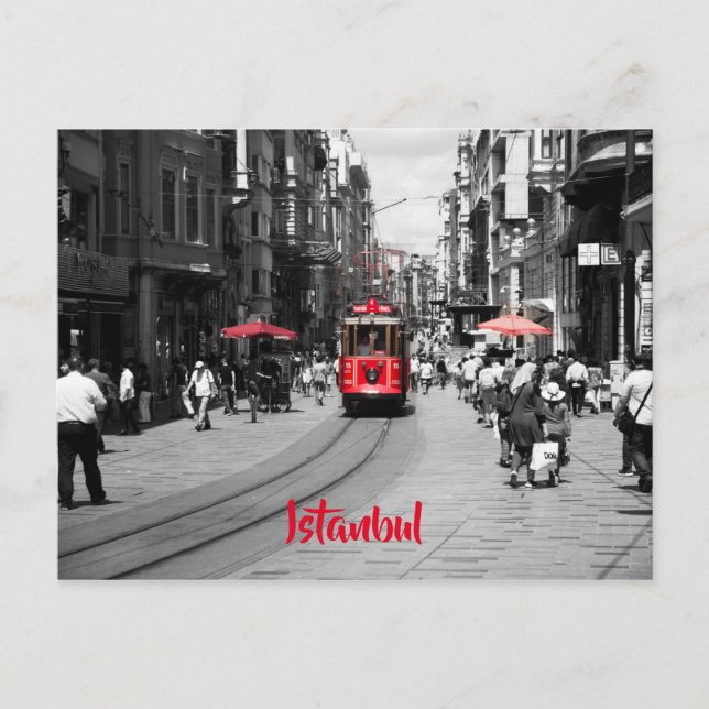 Istiklal Street, Istanbul Vykort (Framsida)