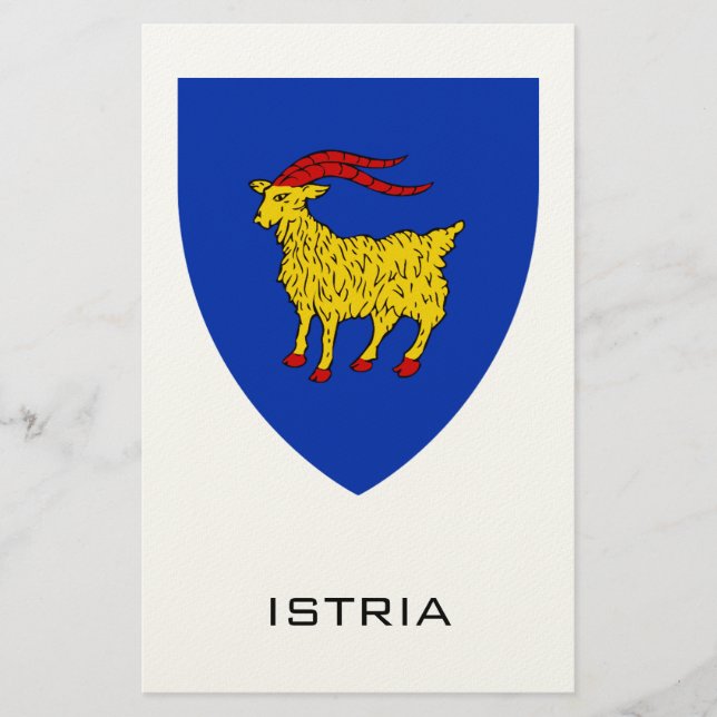 Istriens vapensköld Adriaatiska arvet Brevpapper (Framsida)