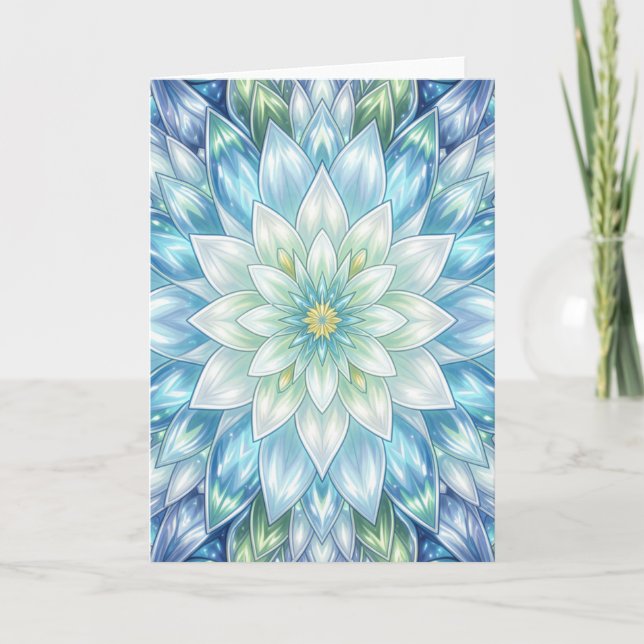 Isvit Näckros Mandala Kort (Framsida)