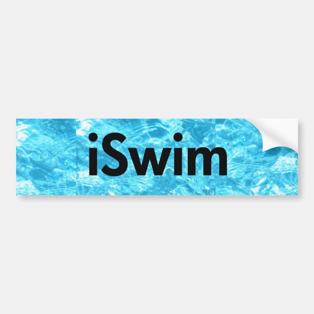 iswimbassängbakgrund, iSwim (svarten) Bildekal (Framsidan)