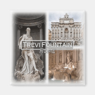 IT1503 Europa, Italien, Rom, Trevi Fontän, kylskåp Magnet