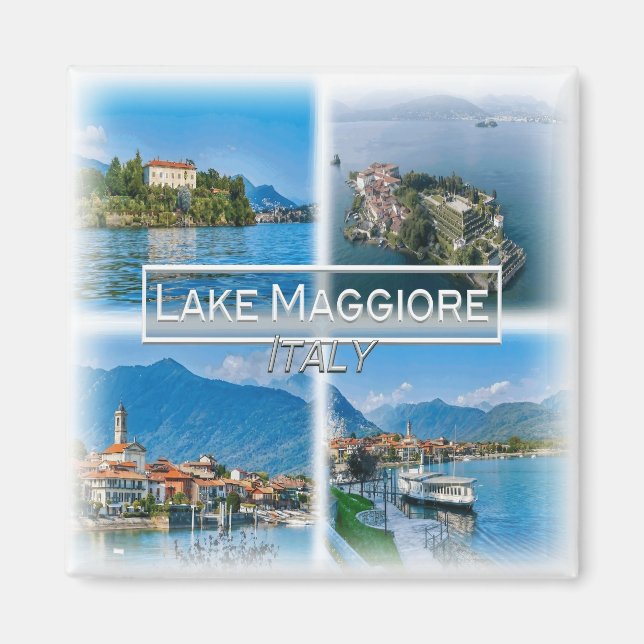 IT3259 Europa, Italien, Sjö Maggiore, kylskåp Magnet (Framsidan)