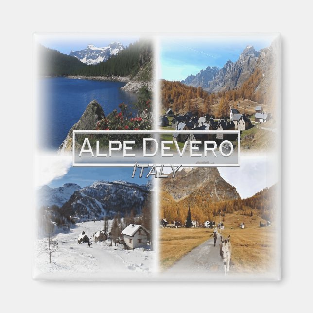 IT3260 Europa, Italien, Piemonte, Alpe Devero-kyls Magnet (Framsidan)