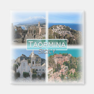 IT3271 Europa, Italien, Sicilien, Taormina, kylskå Magnet